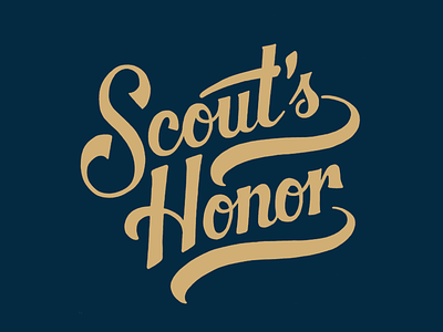 Scouts Honor branding hand drawn hand lettering lettering logo scouts honor script type typography vintage