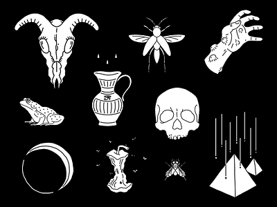 Plagues. death design egypt graphic design hand drawn illustration plagues series skull