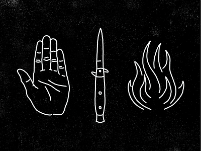 Pyre Dove album artwork branding fire hand drawn icon illustration knife logo music pyre dove texture