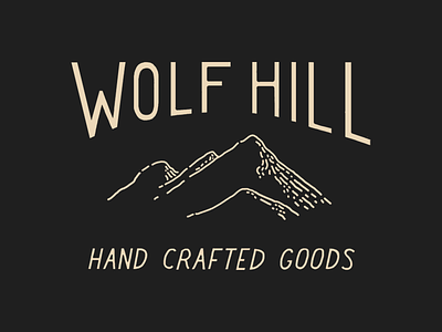 Wolf Hill apparel hand drawn illustration lettering minimul moon mountains outdoors trees type typography vintage