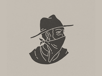 Lawless WIP bandana cowboy design graphic hipster icon illustration outlaw robber vintage wild west wip