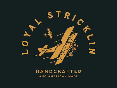 Loyal Stricklin Aviator Mug Rebrand biplane handcrafted handdrawn leather lettering loyal stricklin madeintheusa mug serif type typography vintage
