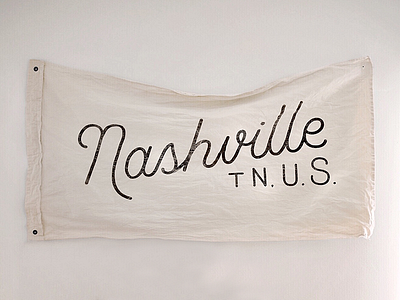 The Wild Standard - Nashville Flag flag folk hand made lettering makers monoline nashville script tennessee the wild standard tn vintage