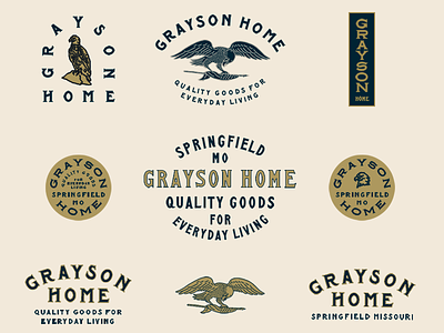 Grayson Home assets branding colorways eagle letter forms lettering signs type typography vintage