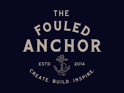 The Fouled Anchor anchor by hand hand drawn lettering nautical serif the fouled anchor