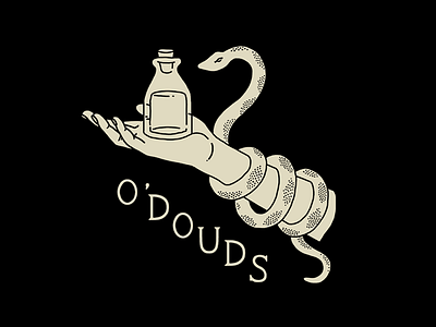 O'Douds apothecary by hand hand minimal odouds serpant snake vintage