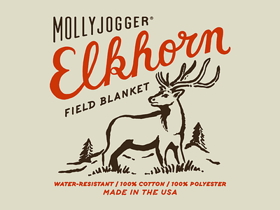 Mollyjogger Elkhorn Field Blanket adventure elk forest label mollyjogger outdoors script tag