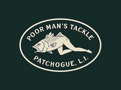Poor Man's Club by hand fishing hand drawn long island new york ny patch tackle vintage