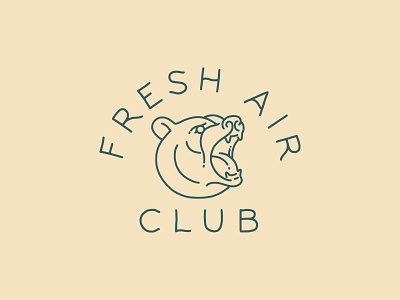 Fresh Air Club adventure bear fresh air club monoline outdoors vintage