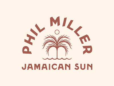 Phil Miller - Jamaican Sun badge branding jamaica jamaican palm palm tree sun vintage