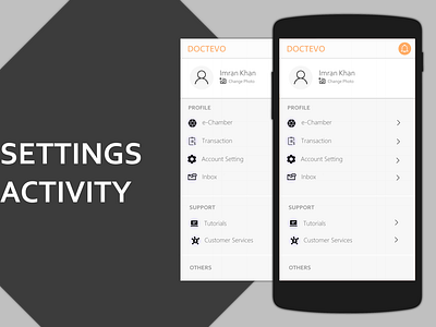 Android Settings Activity Page Design