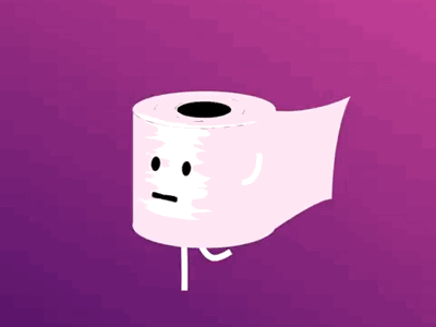 Toilet paper crisis after effects animation gif mograph motiondesign vectordesign walkcycle