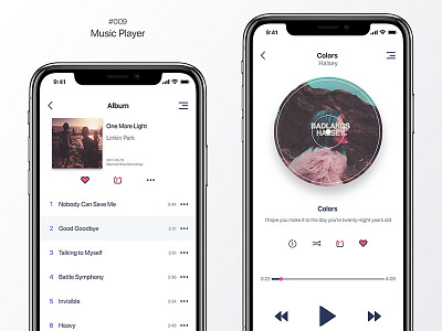 Music Player | Daily 009 daily ui design ios iphone music music player player ui ui ux