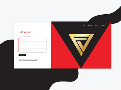 Sign up Screen for web illustration ui