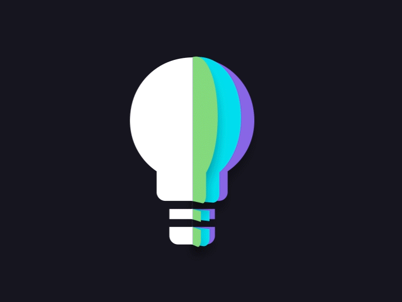 Hueston Icon animation app blub colors design google icon light material rainbow splash ui