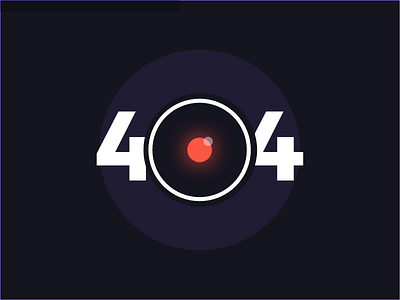 404 Error - HAL 9000 404 circle dark design error hal odyssey red robot spacy ui web