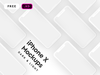 iPhone X Mockup for XD - Freebie adobe apple device flat free iphone iphone8 iphonex minimal mockup presentation xd