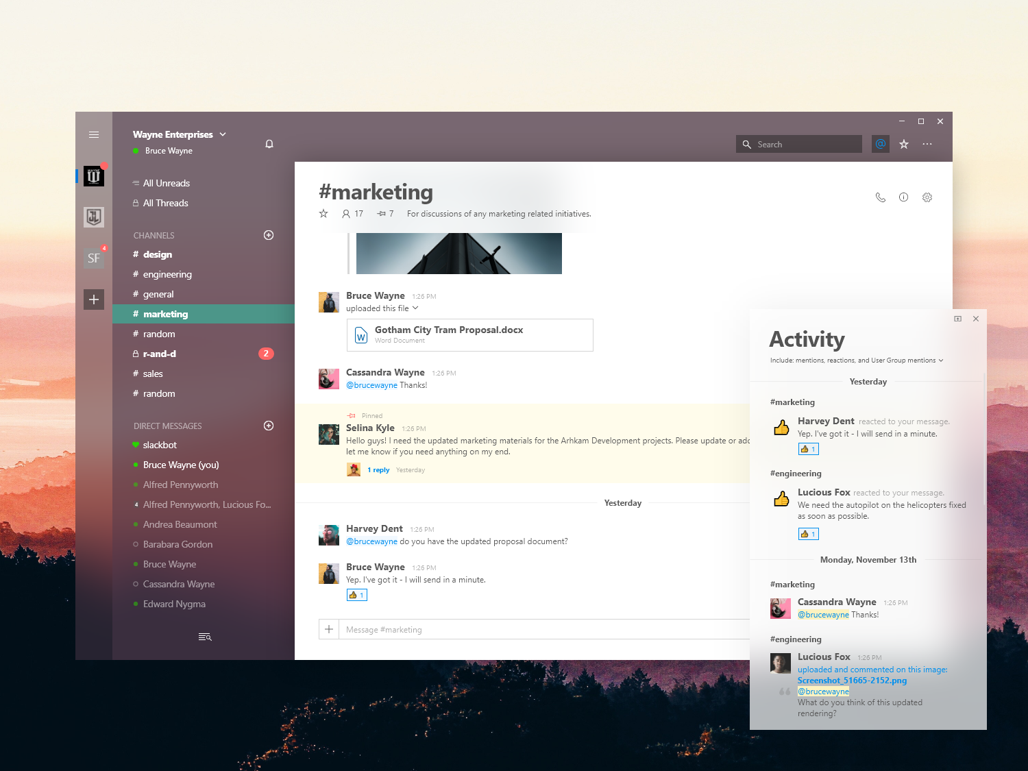 slack desktop app themes