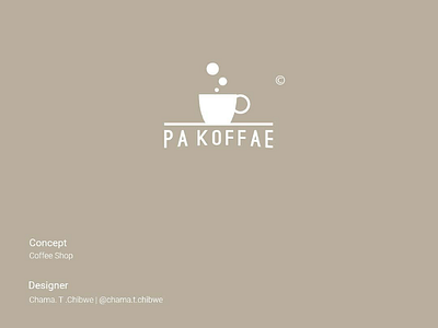 PA KOFFAE behance cafe coffee coffeeshop dailylogochallenge design illustration logo minimalistic vector