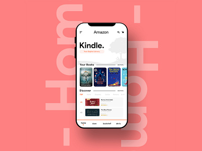 Kindle (Redesigned Home UI concept) + free PSD