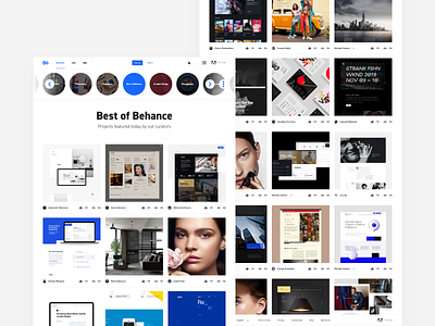 Working on a Behance Redesign Concept | Light Mode