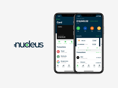 Nucleus, The Future of Savings & Investments. app design ui uiux