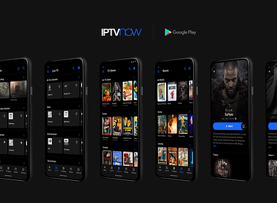 IPTVNow app android app design tv ui uiux website