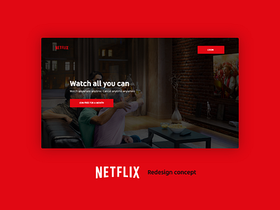 Netflix Website redesign concept