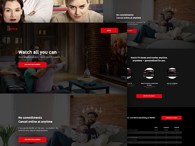 Netflix Website redesign concept (Full shot)