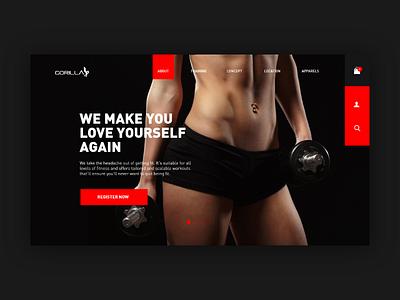 Fitness website header