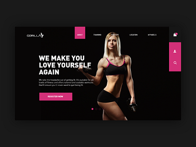 Fitness website header