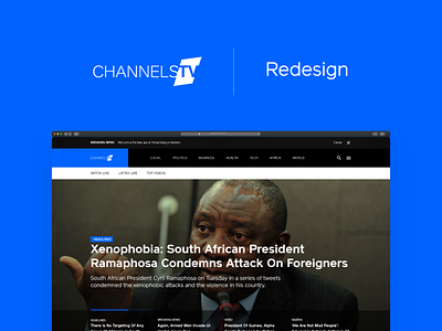 ChannelsTV Redesign android app tv ui uiux website
