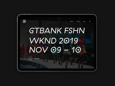 GTBank Fashion Weekend 2019 Website Redesign