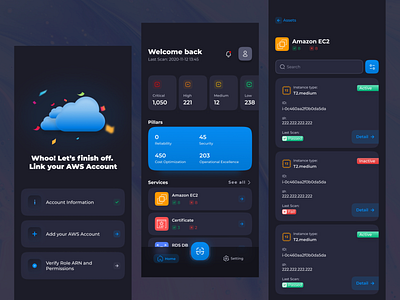 Onboarding and Home page AWS Monitoring