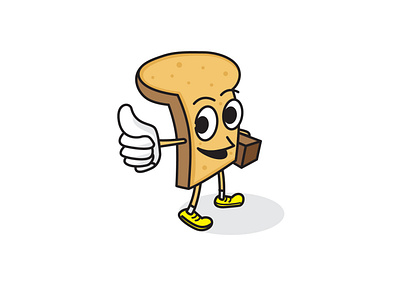 Bread Delivery Company branding design illustration logo mascot logo simple vector