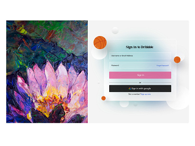 Dribbble new Sign In page.