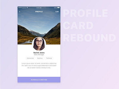 Profile Page Concept app ios profile ui