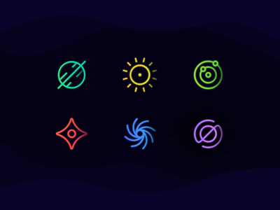 Astro Icons abstract astro astronomy futuristic icon icon set icons minimal space