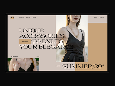 Jewelry Store Website concept jewelry promo site store trendy typography ui web website