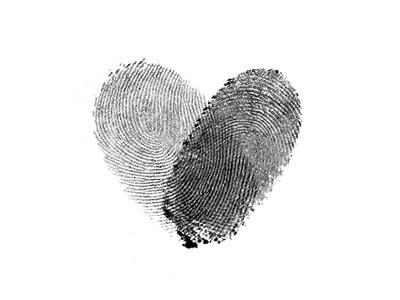 Heart Prints fingerprints heart ink print