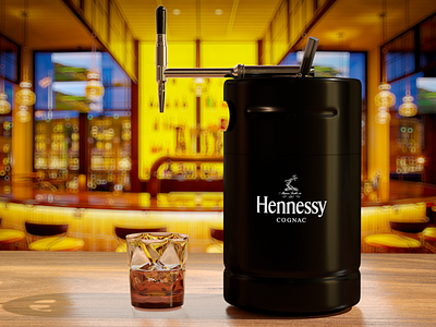 Hennessy Dispenser 3d 3d art 3ddesign 4d arnold render art c4d cinema cinema 4d design digitalart dribbble dribbble best shot graphicdesign octane render photoshop product product design ui uiux