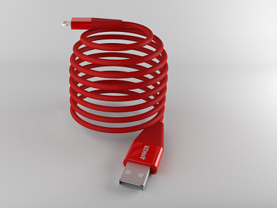 Charging Cable 3d animation 3d artist 3d design 3ddesign 4d animation arnold render branding c4d cinema cinema 4d design dribbble keyshot 7 octane render photoshop product product branding product design