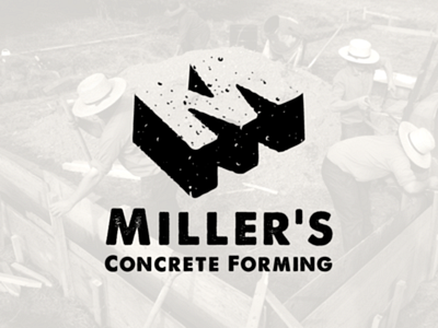 Miller's Concrete Forming gestalt gestalt logo graphic design graphic designer logo logo design vector