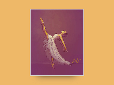 Digital painting :: Ballerina design hellodribbble illustration vector