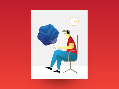 Home office design hellodribbble illustration vector