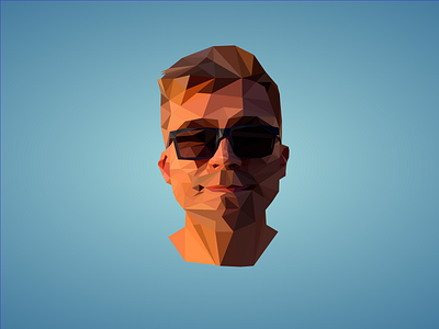 Low poly self-portrait