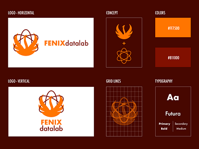 Fenix logotype branding design flat hellodribbble logo minimal typography vector