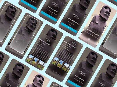 AR App experience for a Museum design epti glassmorphism hellodribbble typography ui