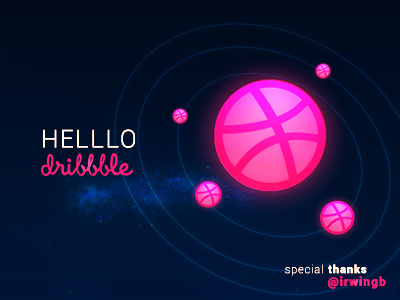 Hello Dribbble! debut dribbble first hello hellodribbble illustration invite photomanipulation planet shot