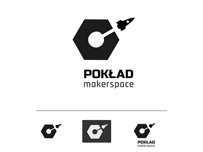 Pokład Makerspace logo v.02 branding concept identity logo logotype makerspace rocket space